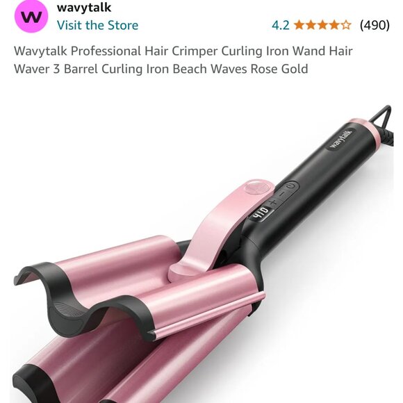 Wavytalk 3 barrel beach wave hair crimper - Picture 5 of 7